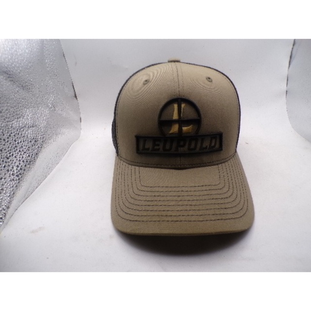 Leupold Richardson 112 Trucker Hat Tan Black Mesh Snapback Adjustable Cap